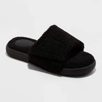 Men's Rodney Adjustable Slide Slippers - Goodfellow & Co™ Black 