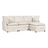 Jennifer Taylor Home Sadie 95" Reversible Chaise Modular Sectional Sofa-in-a-Box with Storage, Sandstone Light Beige Chenille - 2 of 4