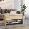 vidaXL Coffee Table White Engineered Wood Medium Coffee Table - 3 of 4