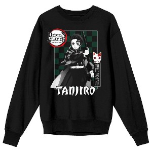 Demon Slayer Tanjiro Kamado Black Crew Neck Sweatshirt - 1 of 3