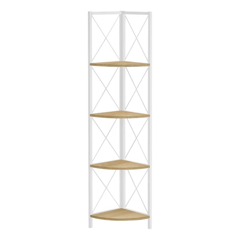 59.25" 4 Tier Mix Material X Design Etagere Bookcase - EveryRoom, 1 of 7