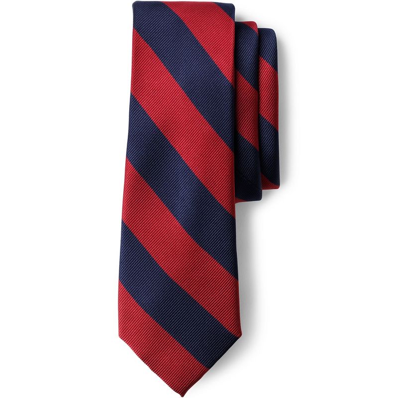 Lands' End School Uniform Men's Stripe To Be Tied Tie, 1 of 3