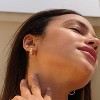 Cubic Zirconia Huggie Earrings 14k Gold Plated Tiny Earrings Small Huggie Hoop Earrings Simple Lightweight Hoops Gift for Women - 4 of 4