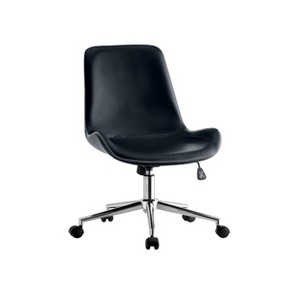 Wilson Contemporary Leatherette Office Chair Black - miBasics, Galaxy Black
