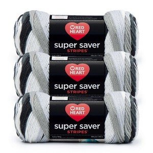 Red Heart Super Saver Yarn 24 Pack-Newspaper Stripe - 1 of 4