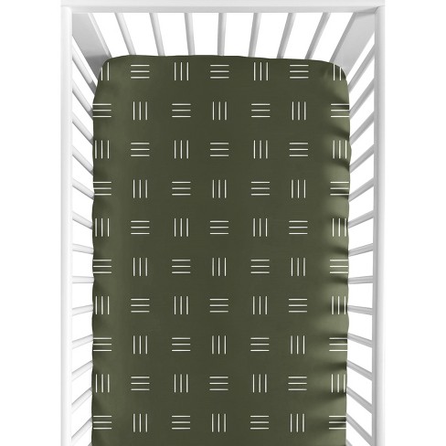 Hunter green best sale crib sheet