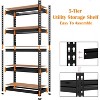 Adjustable 5-Tier Garage Storage Rack, Heavy Duty Industrial Shelving Unit with 2000 Lbs Total Capacity, Metal Utility Organizer, 30"x12"x60" - 4 of 4