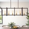 Rennnsan Wynver 11"W 6-Light Rectangle Industrial Dimmable Kitchen Island Pendant - 4 of 4