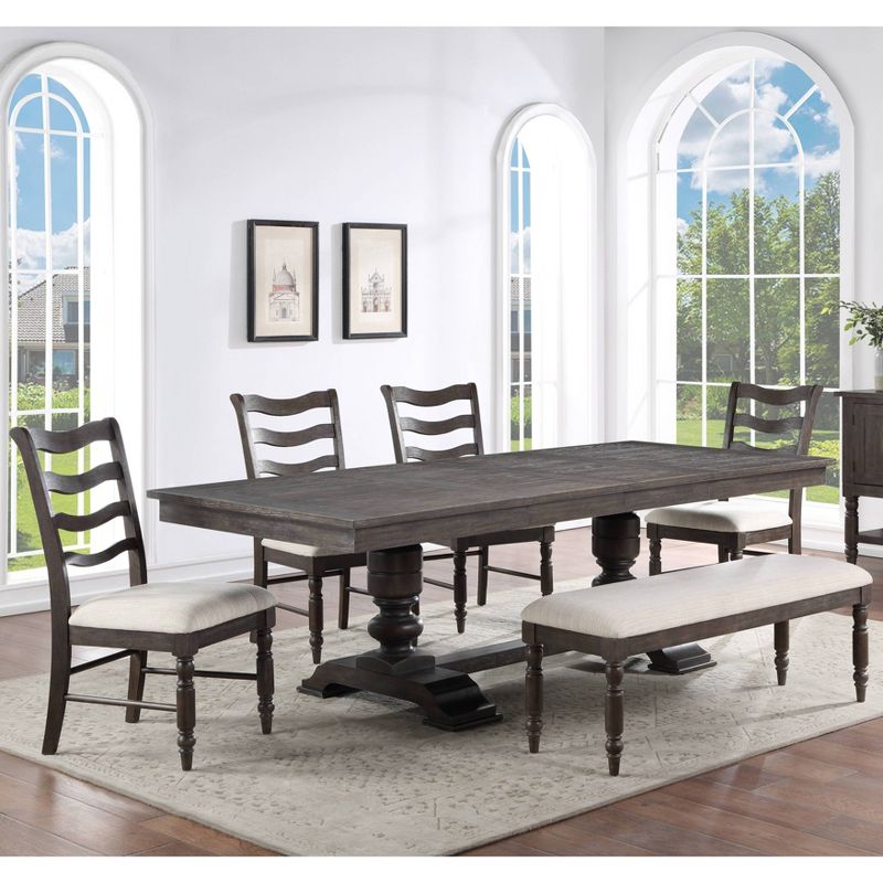 6pc Hutchins Dining Set Washed Espresso - Steve Silver Co., 3 of 13