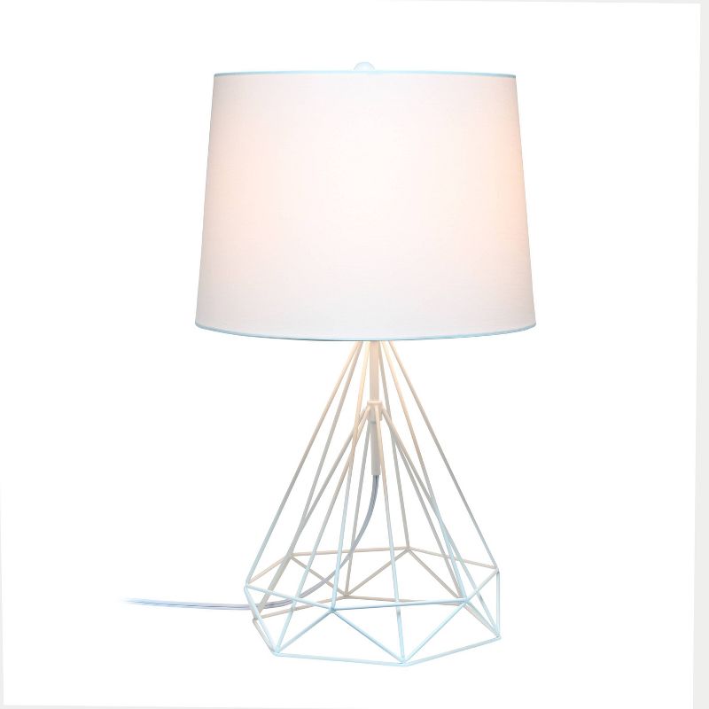Geometric Wired Table Lamp with Fabric Shade - Lalia Home, 3 of 9