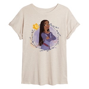 Women's - Disney - Asha And Star Oversized Graphic T-Shirt - 1 of 4