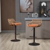 Dexmalle Set of 2 Modern Swivel Bar Stools with Footrest - 4 of 4