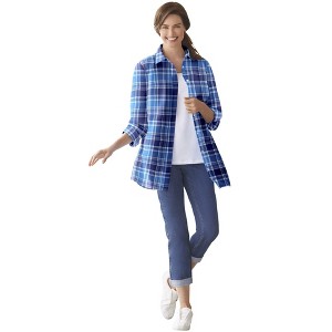 Woman Within Perfect Long Sleeve Shirt - 1 of 4
