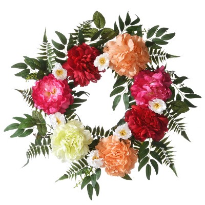 22" Artificial Floral Spring Wreath Multicolor - National Tree Company