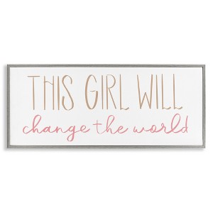 Stupell Industries Girl Power Motivational Phrase, 24" x 10" - 1 of 4