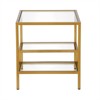 Metal Contemporary Side Table  in Gold - Henn&Hart - image 2 of 4