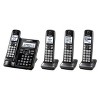 Panasonic Cordless Phone with Digital Answering Machine and 4 Handsets - Black (KX-TGF544B) - 2 of 4