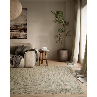 Handmade Light Grey Rectangular Wool Area Rug 66" x 42"