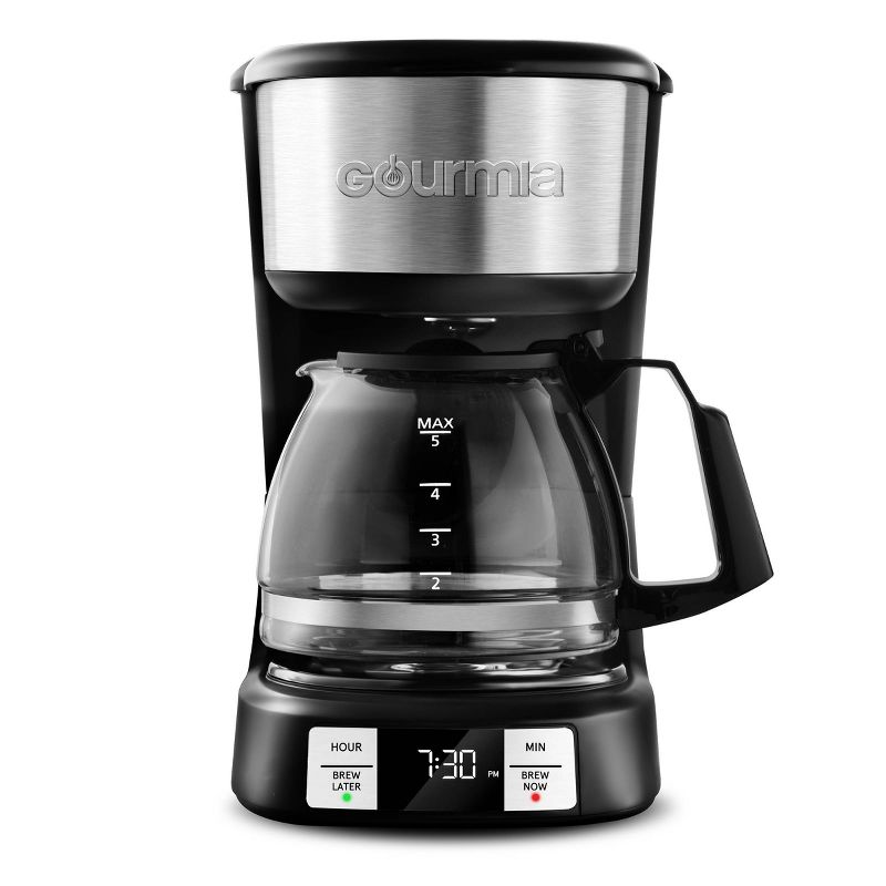 Gourmia 5 Cup Programmable Drip Coffee Maker with Brew Later Black, 3 of 10