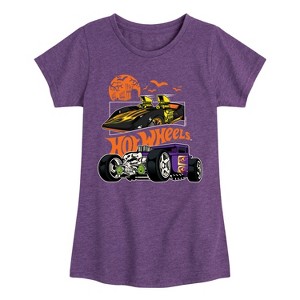 Girls' - Hot Wheels - Halloween Fitted Short Sleeve Graphic T-Shirt - 1 of 4