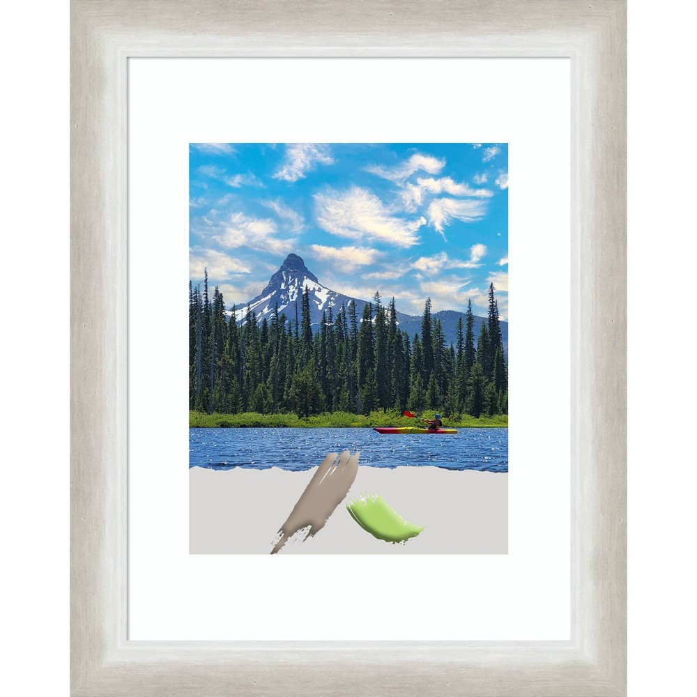 Photos - Photo Frame / Album 11"x14" Matted to 8"x10" Opening Size Two Tone Wood Picture Frame Art Silv