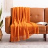 Chanasya Bevel Acrylic Knit Boho Throw Blanket With Tassels - 2 of 4