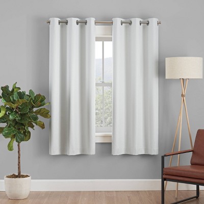 Photo 1 of 1pc 40&#34;x63&#34; Blackout Desmond Window Curtain Panel White - Eclipse Absolute Zero