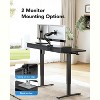 HUANUO 55"x26" Electric Standing Desk with 2 Drawers, Height Adjustable, Home Office Desk with 4 Preset Heights, Black - 3 of 4