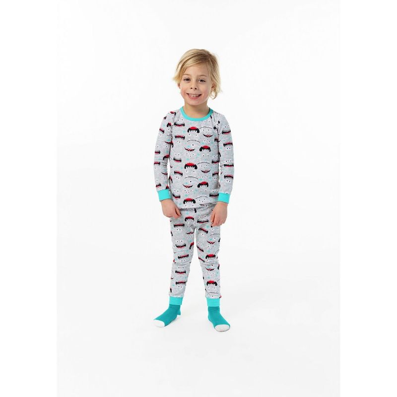 Sleep On It Infant & Toddler Boys 2-Piece Super Soft Jersey Snug-Fit Pajama Set with Matching Socks, 2 of 5