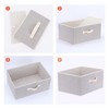 REGALWOVEN Collapsible Storage Bin with Handles for Organizing Clothes Blankets 2 Pcs - 3 of 4
