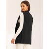 Allegra K Women's Sleeveless Notched Neck Casual Office Blazer Vest - 3 of 4