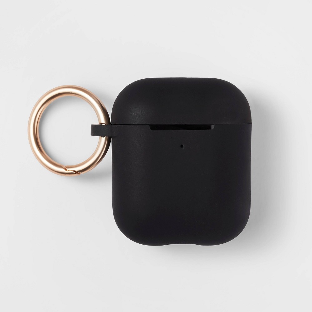 Apple AirPods (1/2 Generation) Silicone Case with Clip - heyday™ Black/Black