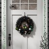16" Lit Witchy Wreath with House Halloween Decorative Prop Black - Hyde and EEK! Boutique™ - 2 of 4