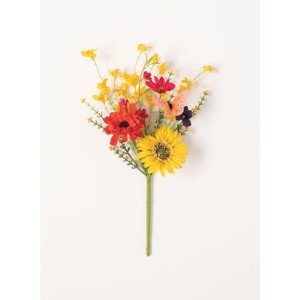 Sullivans Artificial Wildflower Mix Pick 16"H Yellow & Red Flowers - 1 of 3