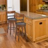 Tangkula Bar Stools Set of 4-25.5" Counter Height Swivel Rubber Wood Barstools with Soft Padded Seat Cushions Footrests - 3 of 4