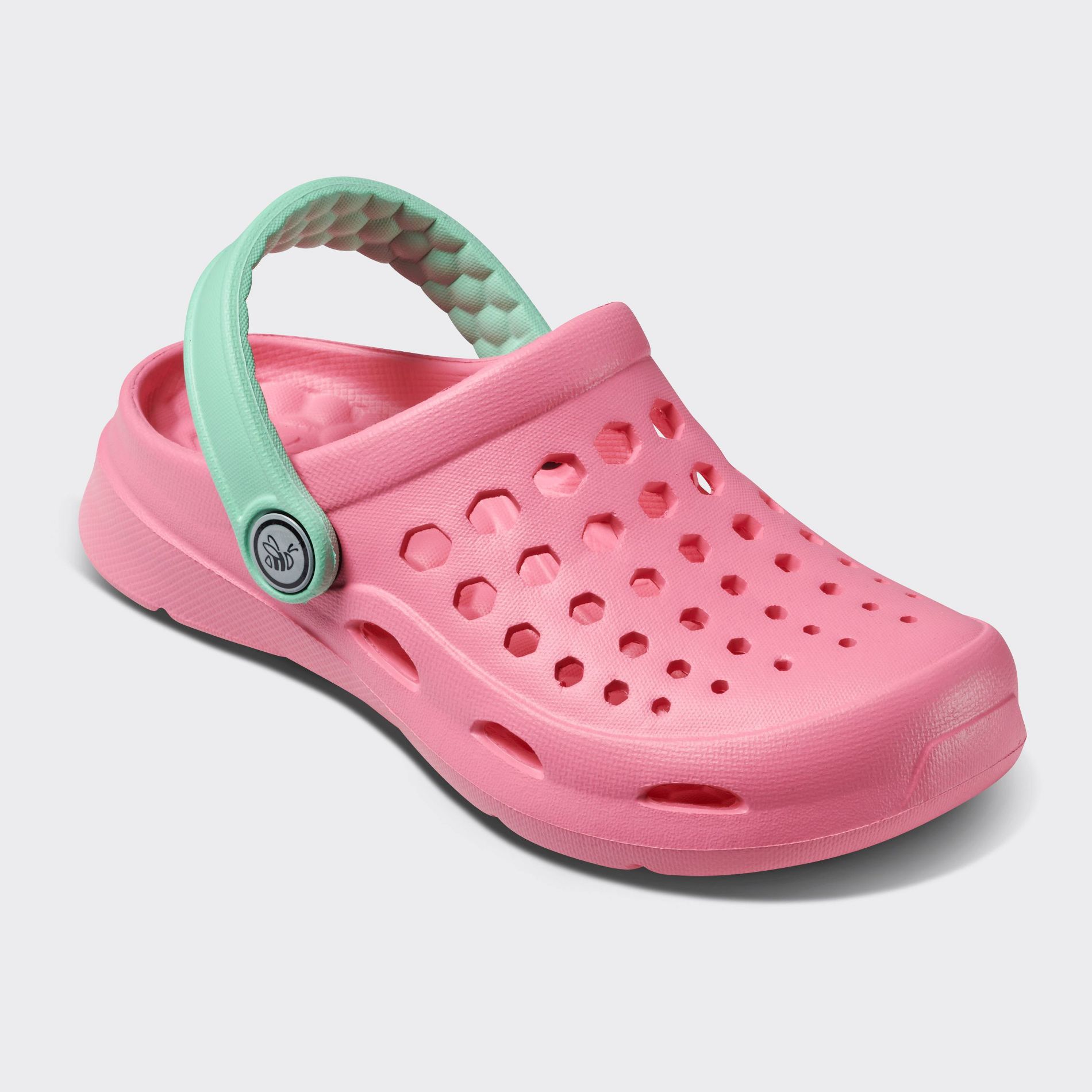 Joybees Toddler Harper Slip-On Clogs - Pink 6-7T: Non-Marking Sole, Closed Round Toe
