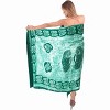 LA LEELA Women's Bikini Beach Wrap Cover up Swimwear Skirt Bathing suit Summer Wraps Sarong Swimsuits for Women One Size Green, Abstract - 2 of 4