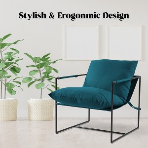 FERPIT Upholstered Sling Accent Chair with Metal Frame Modern Style - 1 of 4