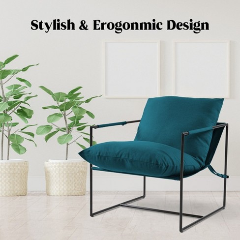 Metal frame sling online chair