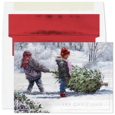Masterpiece Studios Holiday Collection Classic Cards 16 Cards/Envelopes, Winters Wonders, 5.6" x 7.8"