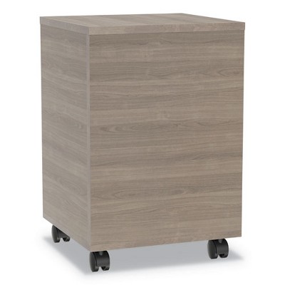 Natural Walnut Mobile 2-Drawer Lockable File Pedestal