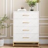 Dresser for Bedroom with 4 Drawer, Modern Dressers Chest of Drawers, with Wide Drawers and Metal Handles, Wood Dressers - 3 of 4