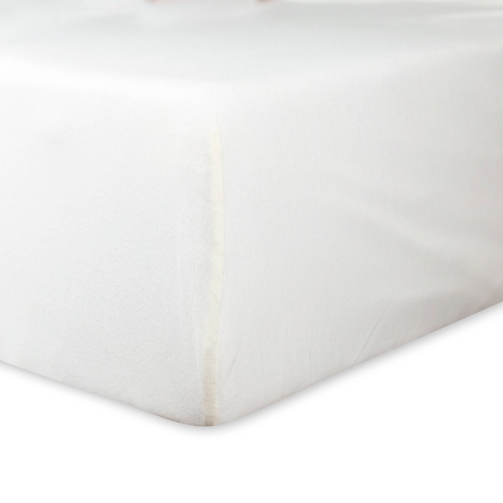 Photos - Bed Linen Honest Baby Organic Cotton Fitted Crib Sheet - Ivory