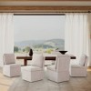 WestinTrends Soho Modern Upholstered Chenille Armless Dining Chairs With Casters (Set of 6) - 2 of 4
