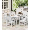 GardenJoy 7-Piece Patio Dining Set, HDPE Outdoor Table & Chairs Set for Lawn, Porch, Deck, Yard - 3 of 3