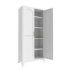GlasFlength Decorative Storage Cabinets Bathroom Cabinet Storage Cabinet with 2 Adjustable Shelves Kitchen Cabinets for Room, White, 31.5"*15.75"*71" - 4 of 4
