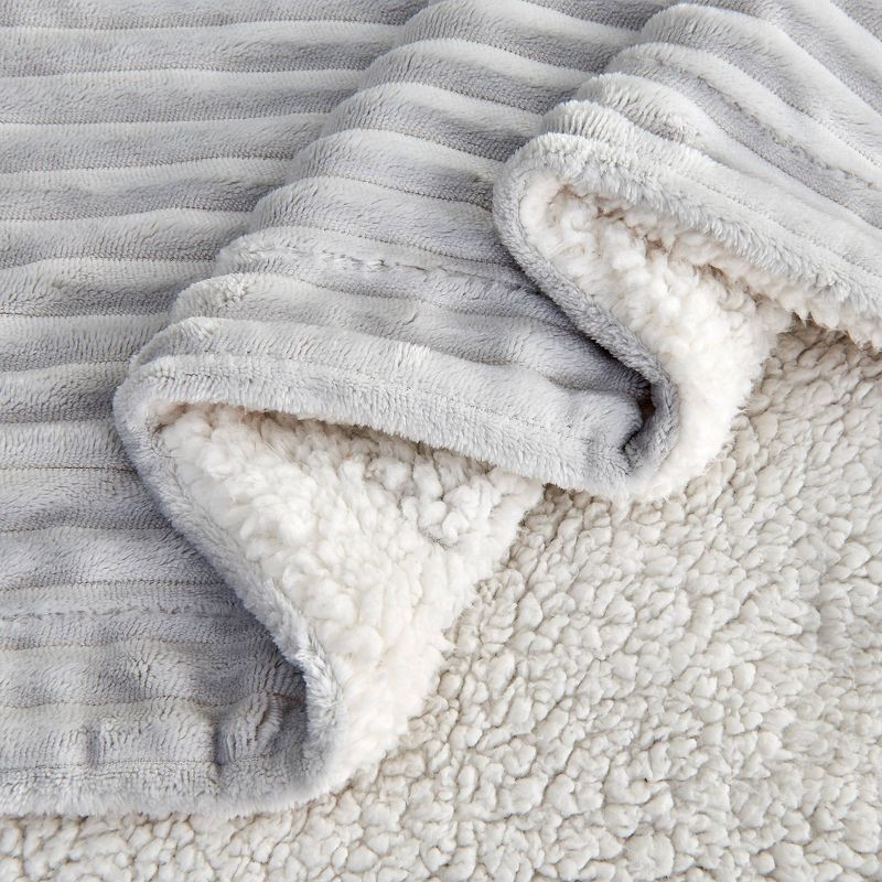 Cozy Corduroy Plush with Shearling Reverse Bed Blanket - Isla Jade, 6 of 7