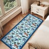 Acekool Washable Tiger Area Rug, Non-Slip Low Pile Botanical Animal Print Carpet for Living Room Bedroom Nursery Office, Soft & Foldable - 2 of 4