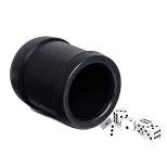 WE Games Black Plastic Dice Cup with 5 Dice