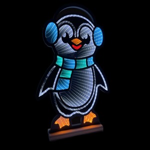 Season's Designs 16"Infinity Christmas Penguin W/ Wooden - 1 of 1